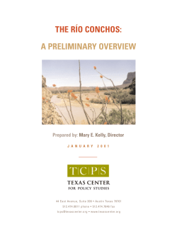 THE RIO CONCHOS BASIN - Texas Center for Policy Studies