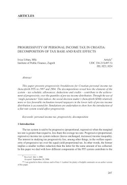 PROGRESSIVITY OF PERSONAL INCOME TAX IN CROATIA