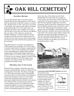 oak hill cemetery - Excelsior-Lake Minnetonka Historical Society