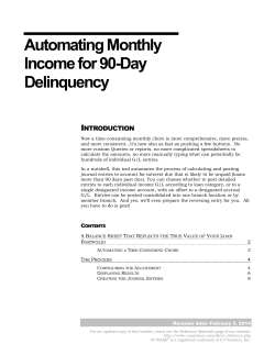 Adjusting for 90-Day Delinquency