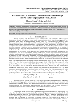 Evaluation of Air Pollutants Concentrations Status through