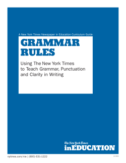 Grammar Rules - New York Times Newspaper in Education