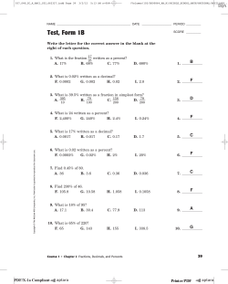 Test, Form 1B - Mohawk Local Schools