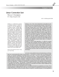 Linear Convection Sort