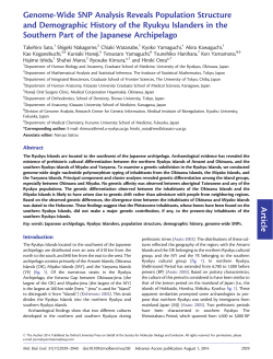 Article Genome-Wide SNP Analysis Reveals