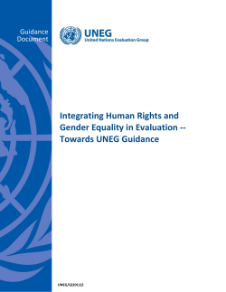 Integrating human rights and gender equality in evaluation. Towards