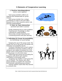 5 Elements of Cooperative Learning