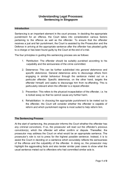 Understanding Legal Processes: Sentencing in Singapore