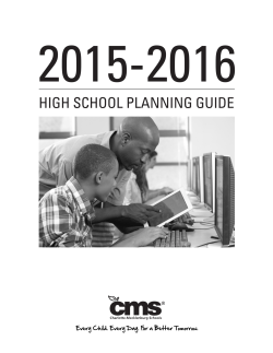 CMS HIGH SCHOOL PLANNING GUIDE - Charlotte