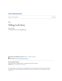 Telling God`s Story - Scholarly Resources from Concordia Seminary
