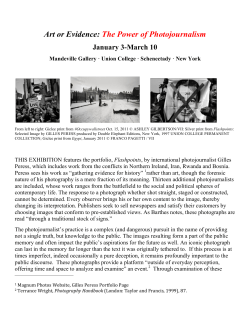 Art or Evidence: The Power of Photojournalism