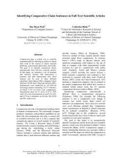 Identifying Comparative Claim Sentences in Full