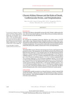 Chronic Kidney Disease and the Risks of Death, Cardiovascular