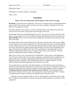 Competition Problems: Team Round