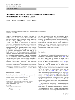 Drivers of euphausiid species abundance and numerical