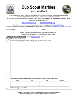 Cub Scout Marbles