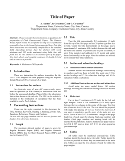 Output Template in PDF