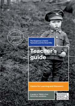 Teacher`s guide - Tasmanian Museum and Art Gallery