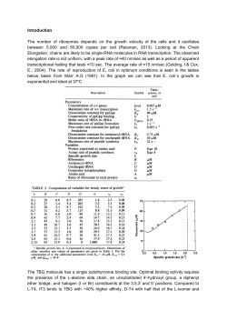 Introduction The number of ribosomes depends on the