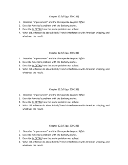 Chapter 12.5/6 (pp. 230-231) 1. Describe &ldquo;impressment&rdquo; and the