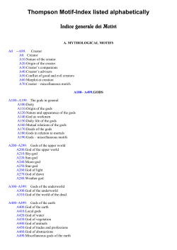 Thompson Motif-Index listed alphabetically