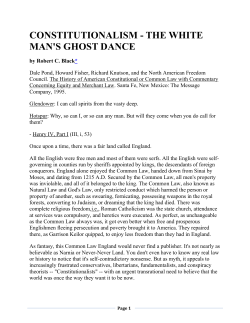 constitutionalism - the white man`s ghost dance