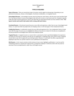 TYPES OF RESUMES
