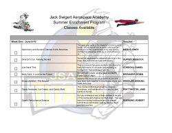 Summer Enrichment Course Summary 03142016