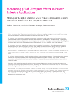 Measuring pH of Ultrapure Water in Power Industry