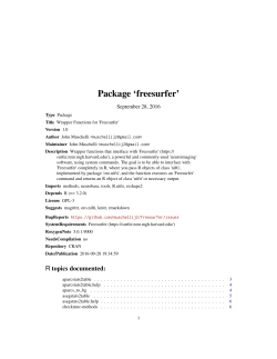 Package `freesurfer`