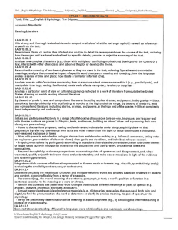 English 9 Units - Manawa School District