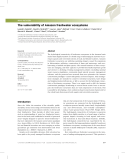 The vulnerability of Amazon freshwater ecosystems