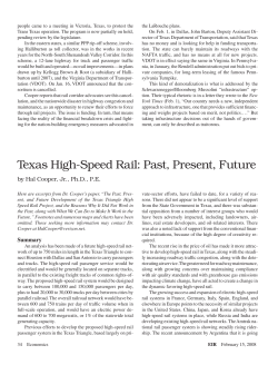 Texas High-Speed Rail: Past, Present, Future