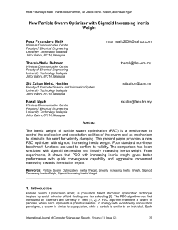 New Particle Swarm Optimizer with Sigmoid Increasing Inertia Weight