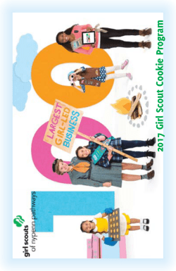 2017 Girl Scout Cookie Program - Girl Scouts of NYPENN Pathways