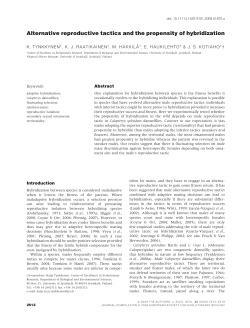 Alternative reproductive tactics and the propensity of hybridization