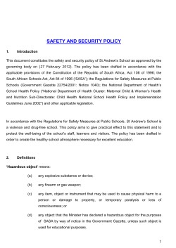 safety and security policy - St Andrew`s School