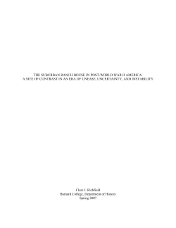 THE SUBURBAN RANCH HOUSE IN POST