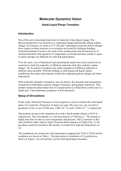 Molecular Dynamics Vision - Department of Chemistry HKU