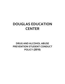 Drug and Alcohol Abuse Prevention Student Conduct Policy