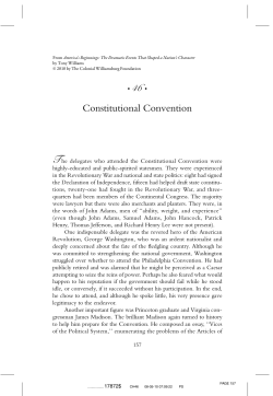 Constitutional Convention - The Colonial Williamsburg Foundation`s