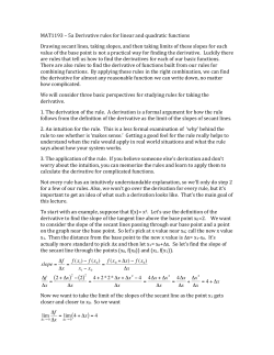MAT1193 &ndash; 5a Derivative rules for linear and quadratic functions