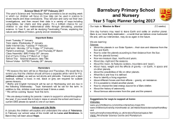 Barnsbury Primary School and Nursery Year 5 Topic Planner Spring