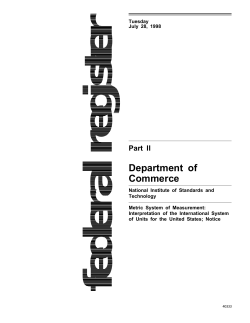 Interpretation of the International System of Units for the