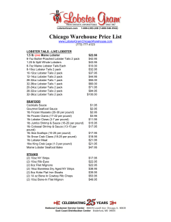 CHI Warehouse Price List 022813