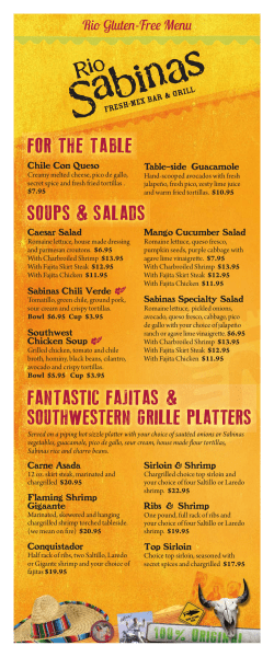 a pdf of our gluten free menu
