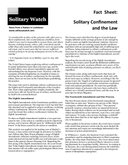 Fact Sheet - Solitary Watch