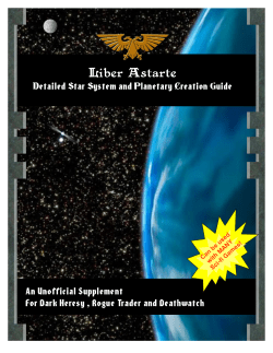 Detailed Star System and Planetary Creation Guide An Unofficial