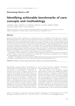 Identifying achievable benchmarks of care: concepts and methodology