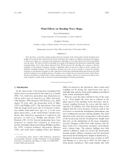 Wind Effects on Shoaling Wave Shape - Falk Feddersen